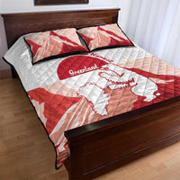 Kalaallit Nunaat Greenland Quilt Bed Set Coat Of Arms Flag Style