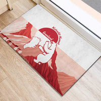 Kalaallit Nunaat Greenland Rubber Doormat Coat Of Arms Flag Style