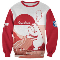 Kalaallit Nunaat Greenland Sweatshirt Coat Of Arms Flag Style
