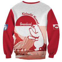 Kalaallit Nunaat Greenland Sweatshirt Coat Of Arms Flag Style
