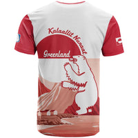 Kalaallit Nunaat Greenland T Shirt Coat Of Arms Flag Style
