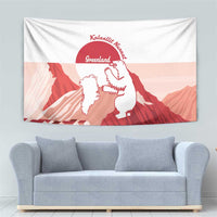 Kalaallit Nunaat Greenland Tapestry Coat Of Arms Flag Style