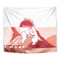 Kalaallit Nunaat Greenland Tapestry Coat Of Arms Flag Style