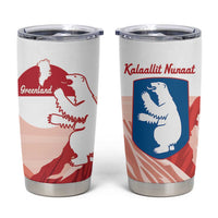 Kalaallit Nunaat Greenland Tumbler Cup Coat Of Arms Flag Style