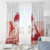 Kalaallit Nunaat Greenland Window Curtain Coat Of Arms Flag Style