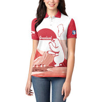 Kalaallit Nunaat Greenland Women Polo Shirt Coat Of Arms Flag Style