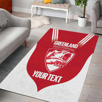 Custom Greenland Football Area Rug Come On Polar-Bamserne
