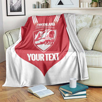 Custom Greenland Football Blanket Come On Polar-Bamserne