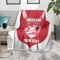 Custom Greenland Football Blanket Come On Polar-Bamserne