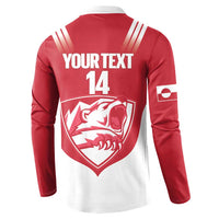 Custom Greenland Football Button Sweatshirt Come On Polar-Bamserne