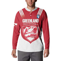 Custom Greenland Football Button Sweatshirt Come On Polar-Bamserne