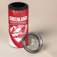 Custom Greenland Football 4 in 1 Can Cooler Tumbler Come On Polar-Bamserne