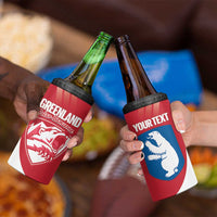 Custom Greenland Football 4 in 1 Can Cooler Tumbler Come On Polar-Bamserne