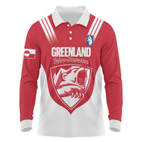 Custom Greenland Football Long Sleeve Polo Shirt Come On Polar-Bamserne