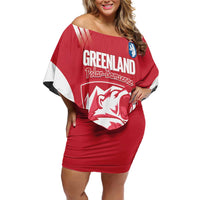 Custom Greenland Football Off Shoulder Short Dress Come On Polar-Bamserne