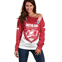 Custom Greenland Football Off Shoulder Sweater Come On Polar-Bamserne