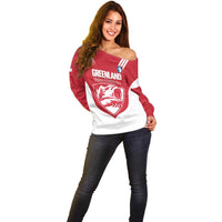 Custom Greenland Football Off Shoulder Sweater Come On Polar-Bamserne