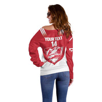 Custom Greenland Football Off Shoulder Sweater Come On Polar-Bamserne