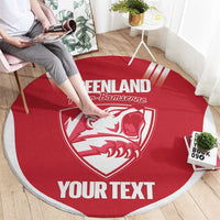 Custom Greenland Football Round Carpet Come On Polar-Bamserne