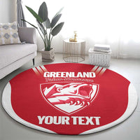 Custom Greenland Football Round Carpet Come On Polar-Bamserne