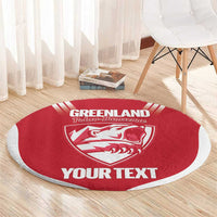 Custom Greenland Football Round Carpet Come On Polar-Bamserne