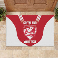 Custom Greenland Football Rubber Doormat Come On Polar-Bamserne