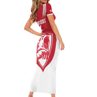 Custom Greenland Football Short Sleeve Bodycon Dress Come On Polar-Bamserne