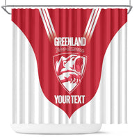 Custom Greenland Football Shower Curtain Come On Polar-Bamserne