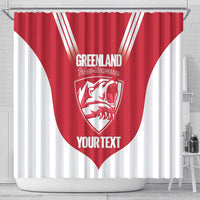Custom Greenland Football Shower Curtain Come On Polar-Bamserne