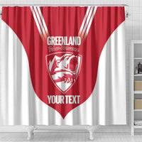 Custom Greenland Football Shower Curtain Come On Polar-Bamserne