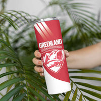 Custom Greenland Football Skinny Tumbler Come On Polar-Bamserne