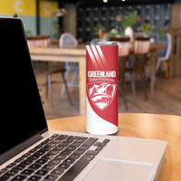 Custom Greenland Football Skinny Tumbler Come On Polar-Bamserne