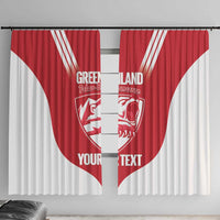Custom Greenland Football Window Curtain Come On Polar-Bamserne