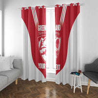 Custom Greenland Football Window Curtain Come On Polar-Bamserne