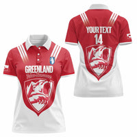 Custom Greenland Football Women Polo Shirt Come On Polar-Bamserne