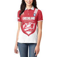 Custom Greenland Football Women Polo Shirt Come On Polar-Bamserne
