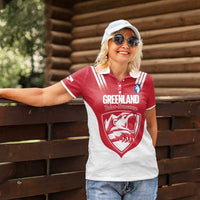 Custom Greenland Football Women Polo Shirt Come On Polar-Bamserne