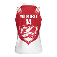 Custom Greenland Football Women Sleeveless Polo Shirt Come On Polar-Bamserne