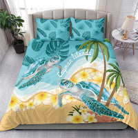 Cayman Islands Bedding Set Sea Turtle Plumeria Tropical Vibes