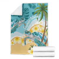 Cayman Islands Blanket Sea Turtle Plumeria Tropical Vibes