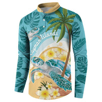 Cayman Islands Button Sweatshirt Sea Turtle Plumeria Tropical Vibes