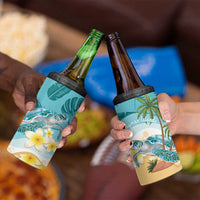 Cayman Islands 4 in 1 Can Cooler Tumbler Sea Turtle Plumeria Tropical Vibes