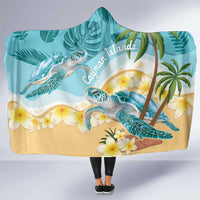 Cayman Islands Hooded Blanket Sea Turtle Plumeria Tropical Vibes