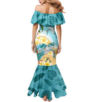Cayman Islands Mermaid Dress Sea Turtle Plumeria Tropical Vibes
