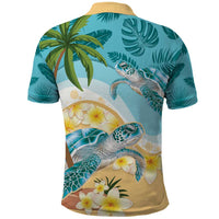 Cayman Islands Polo Shirt Sea Turtle Plumeria Tropical Vibes