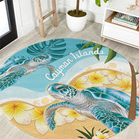 Cayman Islands Round Carpet Sea Turtle Plumeria Tropical Vibes