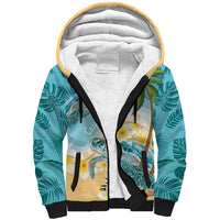 Cayman Islands Sherpa Hoodie Sea Turtle Plumeria Tropical Vibes