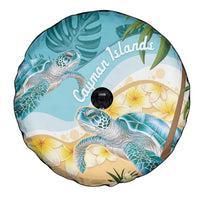 Cayman Islands Spare Tire Cover Sea Turtle Plumeria Tropical Vibes
