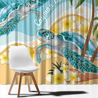 Cayman Islands Window Curtain Sea Turtle Plumeria Tropical Vibes