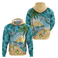 Cayman Islands Zip Hoodie Sea Turtle Plumeria Tropical Vibes